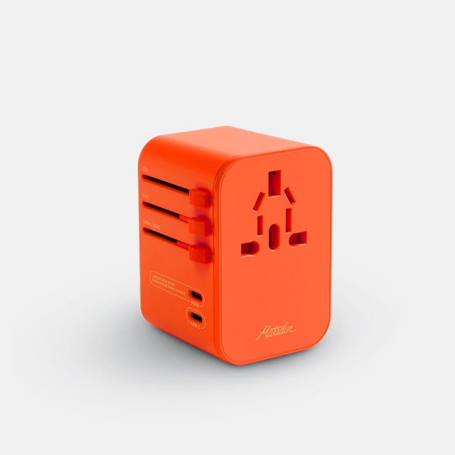 Matador Equipment Global Travel Adapter Forget-Me-Not Orange