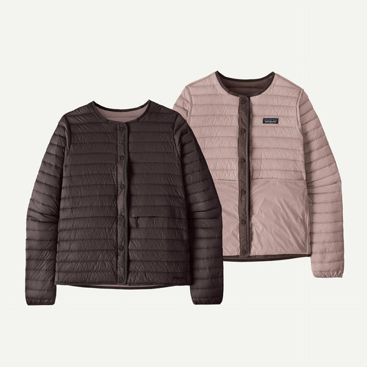 W's LW Reversible Down Sweater Cardigan