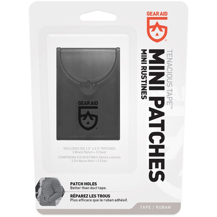 Gear Aid Tenacious Tape Mini Patches Black + Clear 1.5" X 2.5"