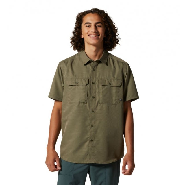 Mountain Hardwear M Canyon Short Sleeve Shirt Stone Green