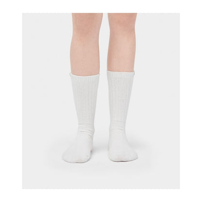 Ugg W Rib Knit Slouchy Crew Sock WHITE