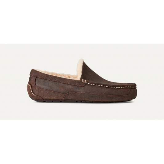 Mens Ascot Leather Distressed Ugg