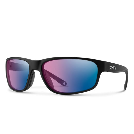 Smith Optics Redding 2 Matte Black | ChromaPop Glass Polarchromic Rose Blue Mirror