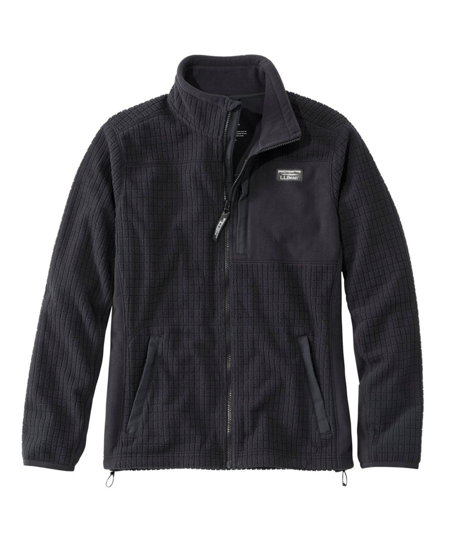 Ll Bean Mens Mountain Classic Windproof Fleece Jacket Regular Black