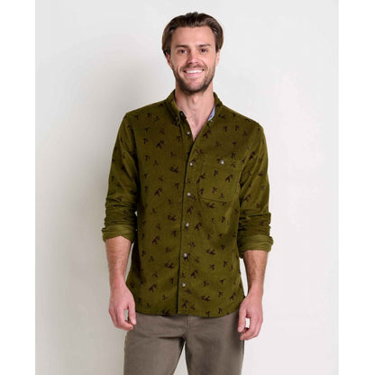 Toad & Co M's Scouter Cord Ls Shirt Fir Bird Print