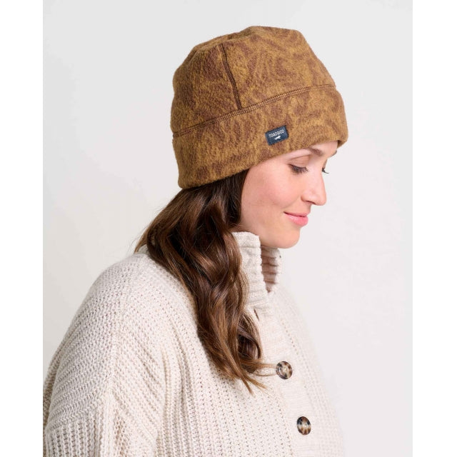 Toad & Co Campo Fleece Beanie Chestnut Mushroom Print