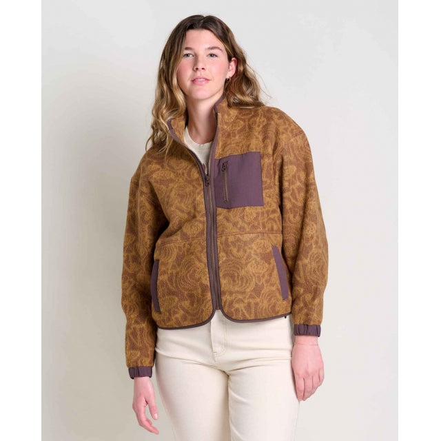 Toad & Co W's Campo Fleece Jacket Chestnut Mushroom Print