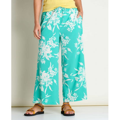 Toad & Co W Sunkissed Wide Leg Pant Ii Salt Leaf Texture Print