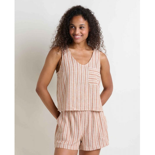 W'S Taj Hemp Button Back Tank Toad & Co