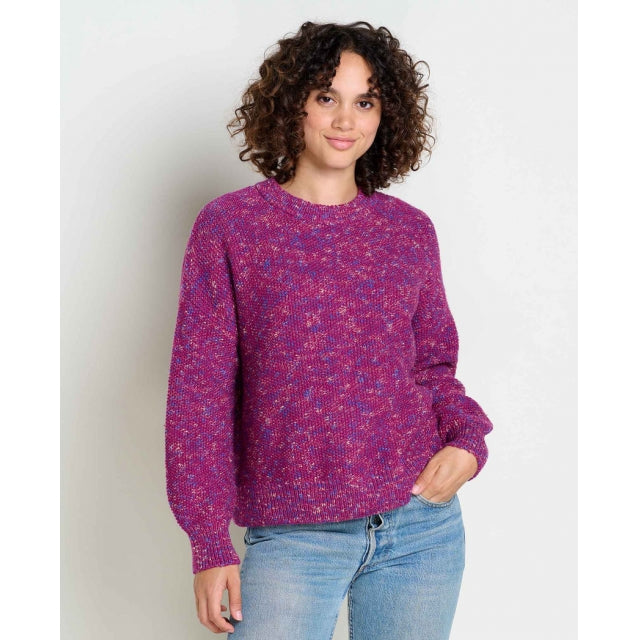 Toad & Co W Twigtree Button Back Sweater Boysenberry