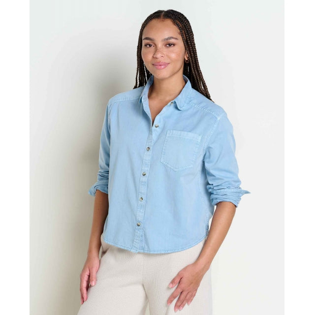 Toad & Co W's Arroyo Twill Boxy Ls Shirt Skyway