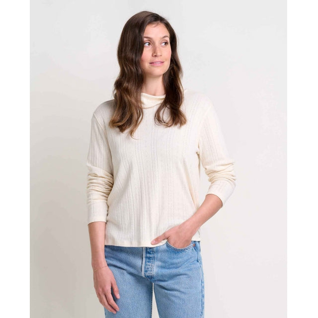 Toad & Co W Foothill Pointelle Ls T-neck Salt