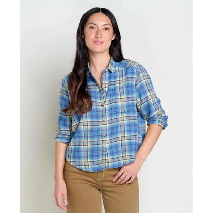 Toad & Co W Re-form Flannel Boxy Ls Shirt Glacier Ombre