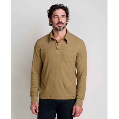 Toad & Co M Framer Ls Polo Honey Brown