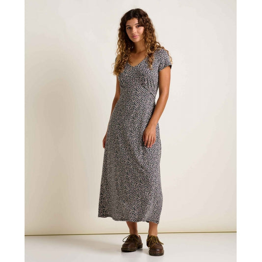 Toad&co Rose Midi Ss Dress Salt Ditsy Print