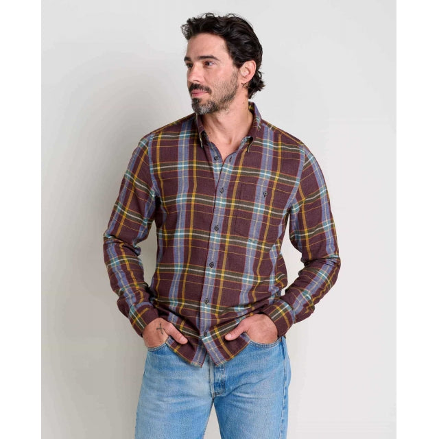 Toad & Co M Airsmyth Ls Shirt Carob Multi Windowpane