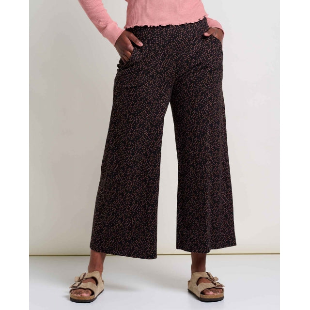 Toad & Co W Chaka Wide Leg Pant Black Dot Print