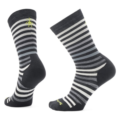 Smartwool Everyday Spruce Street Crew Socks BLACK-WHITE