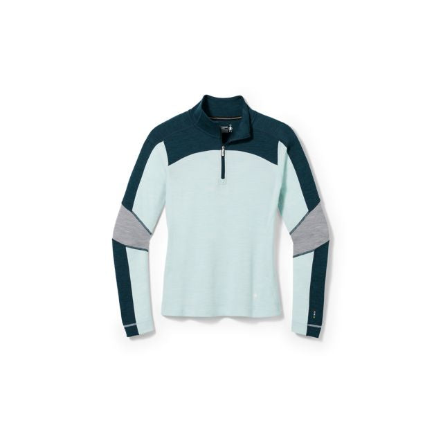 Women's Classic Thermal Merino Base Layer Colorblock 1/4 Zip Smartwool