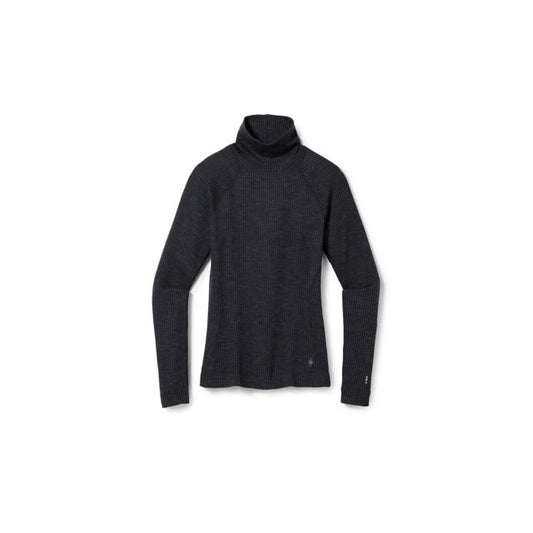 Smartwool W's Thermal Merino Rib Turtleneck CHARCOAL HEATHER