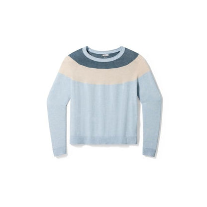 Smartwool W's Edgewood Colorblock Crew Sweater WINTER SKY HEATHER