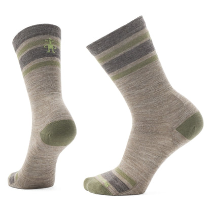 Smartwool Everyday Top Split Stripe Crew Socks TAUPE