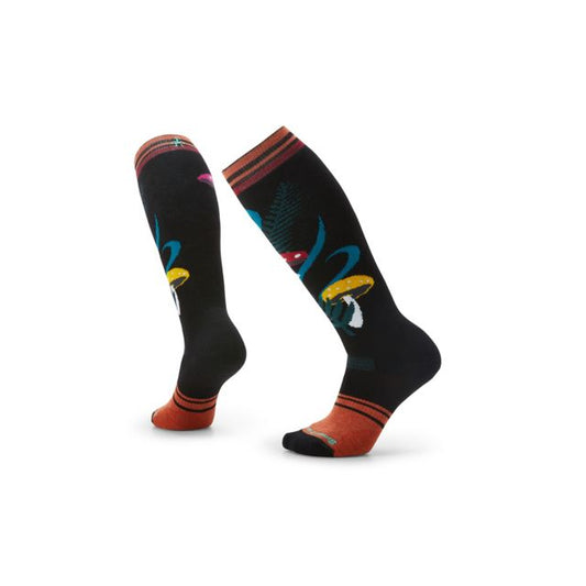 Smartwool Snowboard Full Cushion Fungi Fabulous Over The Calf Socks Black