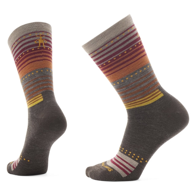 Smartwool Everyday Stitch Stripe Crew Socks CHESTNUT