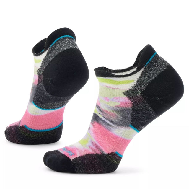 Smartwool Run Targeted Cushion Brushed Print Low Ankle Socks POWER PINK