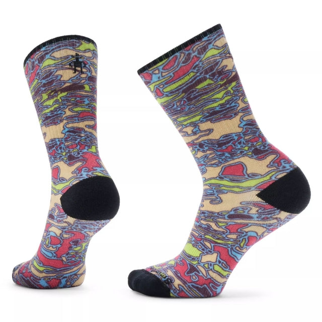 Smartwool Athletic In A Daze Print Crew Socks POWER PINK