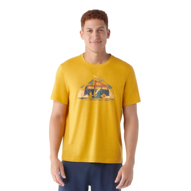 Smartwool River Van Graphic Short Sleeve Tee HONEY GOLD