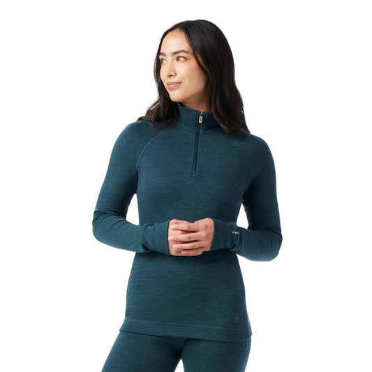 Smartwool W's Classic Thermal Merino Base Layer 1/4 Zip TWILIGHT BLUE HEATHER