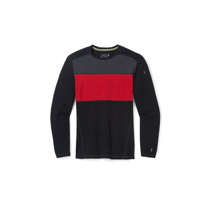 Smartwool Classic Thermal Merino Base Layer Colorblock Crew BLACK