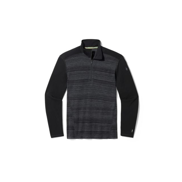 Smartwool Classic Thermal Merino Base Layer 1/4 Zip BLACK COLOR SHIFT