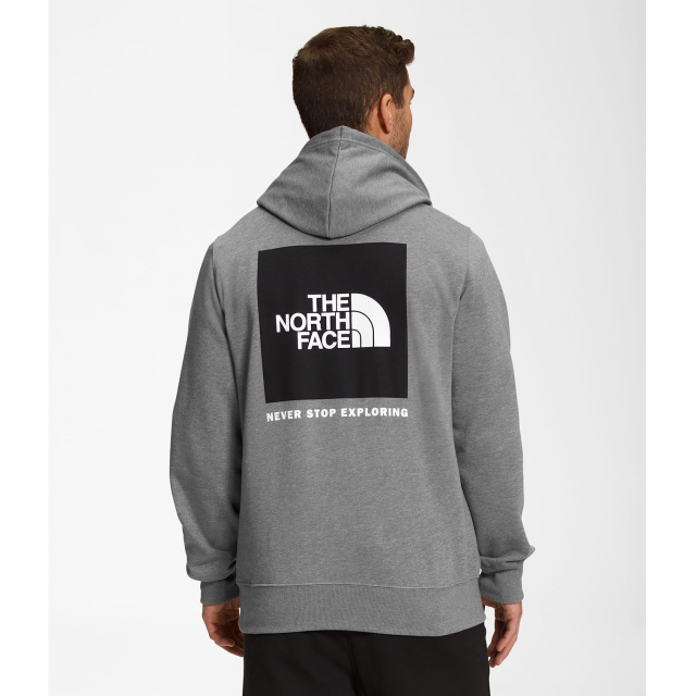 The North Face Box Nse Pullover Hoodie TNF Medium Grey Heather/Crimson Orange