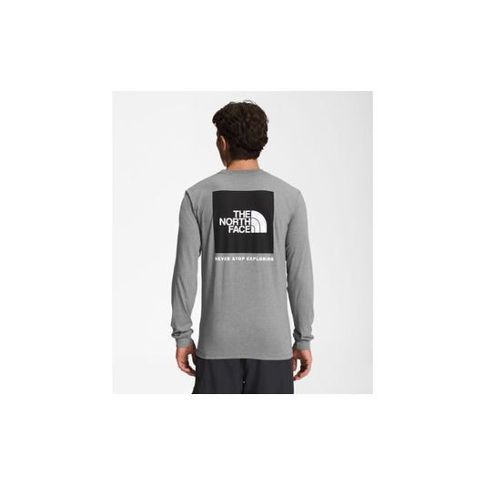 The North Face L/s Box Nse Tee TNF Medium Grey Heather/TNF Black