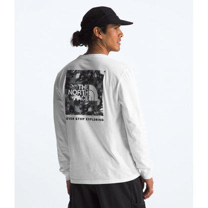 The North Face Mens L/s Box Nse Tee TNF White/Art