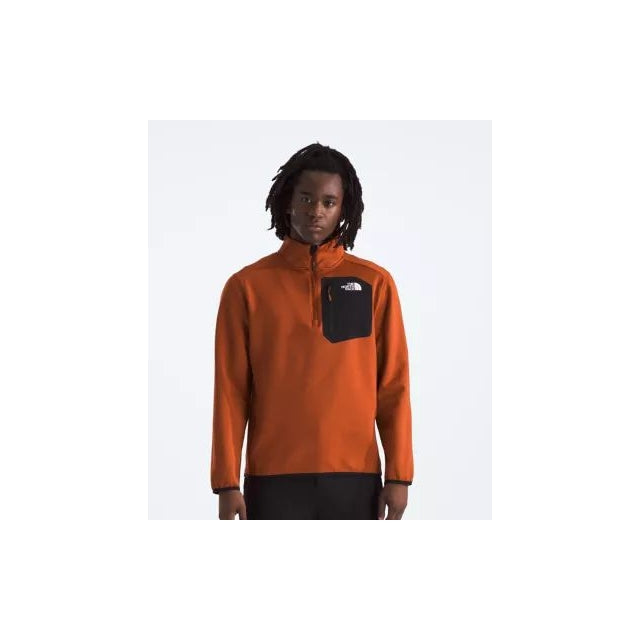 The North Face Mens Crest 1/4 Zip Earthen Copper/TNF Black