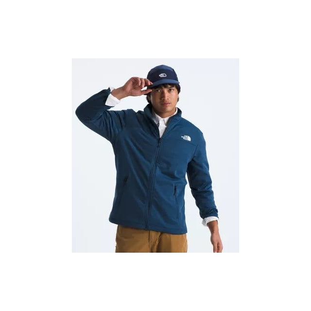 The North Face Mens Cedar Trail Grid Fleece Full Zip Jacket Shady Blue