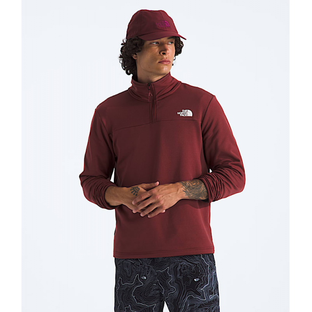 The North Face Cedar Trail Grid Fleece ¼ Zip Sumac