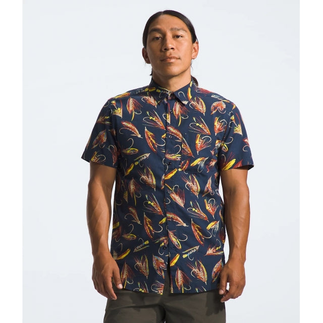 The North Face S/s Baytrail Pattern Shirt Summit Navy Hand Tied Fly Print