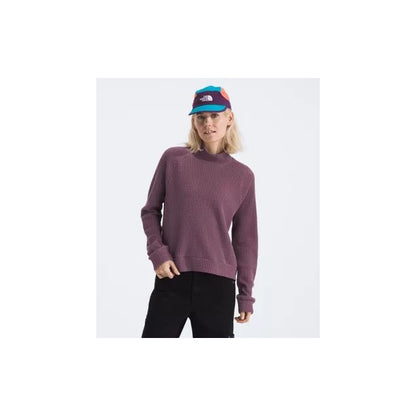 The North Face Womens L/s Mock Neck Chabot Midnight Mauve