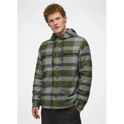 Prana M Asgard Hooded Flannel Shirt IVY