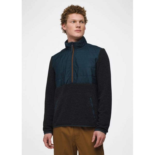 Prana M Wooly Bird Fleece 1/2 Zip CHARCOAL