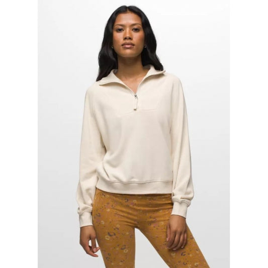 Prana W Cozy Up Pullover CANVAS HEATHER