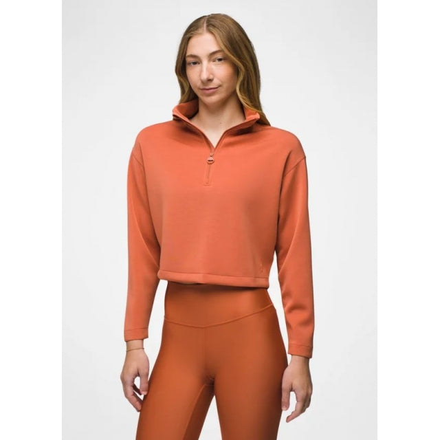 Prana W Shea Half Zip TERRACOTTA