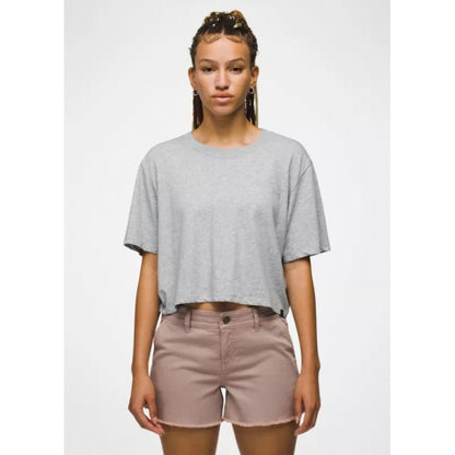 Prana W Everyday Crop Tee HEATHER GREY