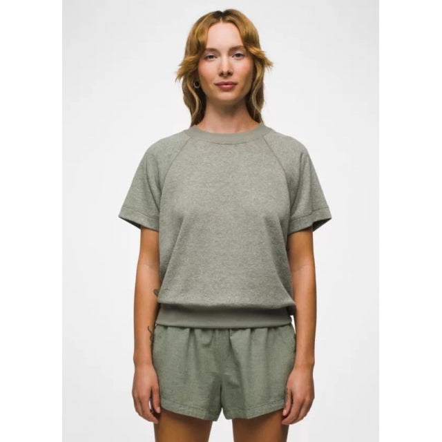 Prana W Cozy Up Wandery S/s JUNIPER GREEN HEATHER