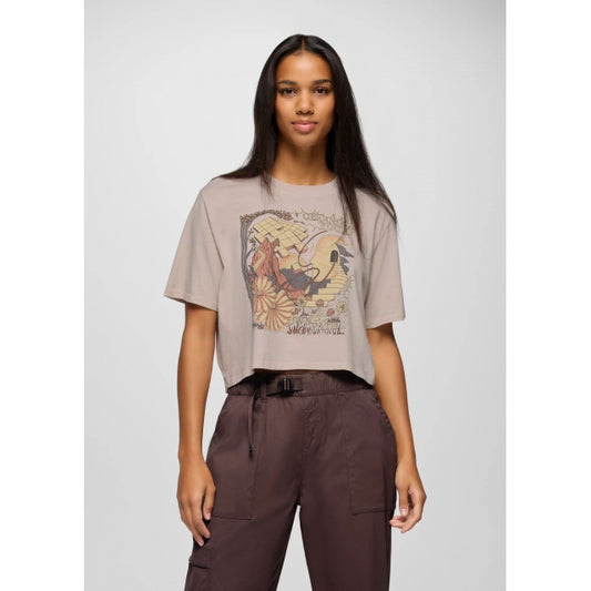 Prana Everyday Graphic Crop Tee Almond Mind Eraser