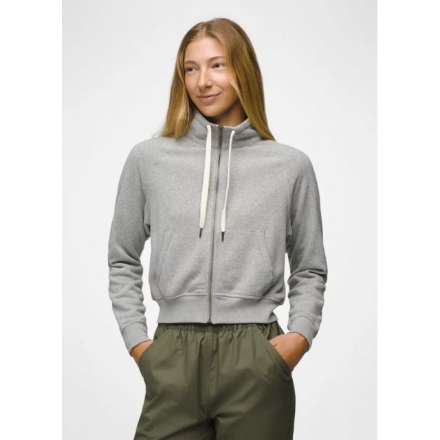 Prana W Cozy Up Full Zip HEATHER GREY